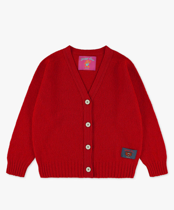 Shaggy Bear Cardigan - Flaming Red (Women)