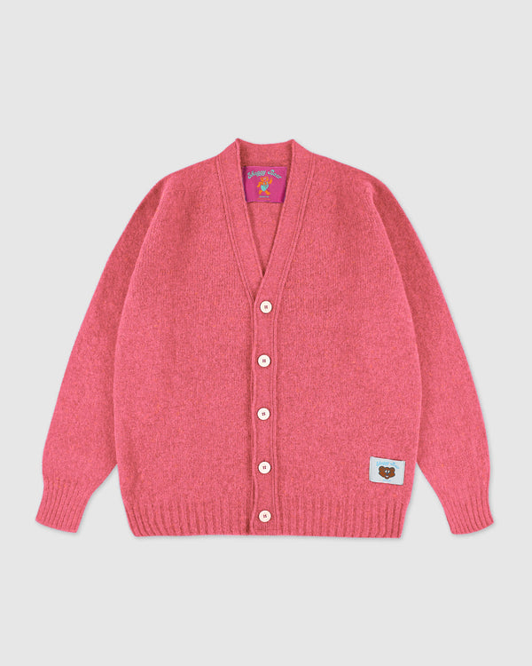Shaggy Bear Cardigan - Rose Juice