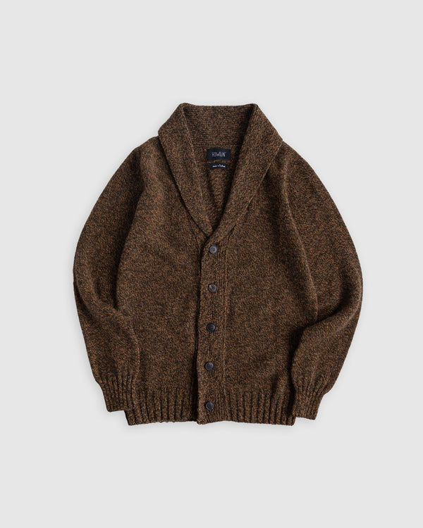 Shawl Cardigan- Brown Mix