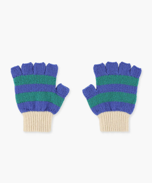 Striped No Fingers Gloves - Sparkle