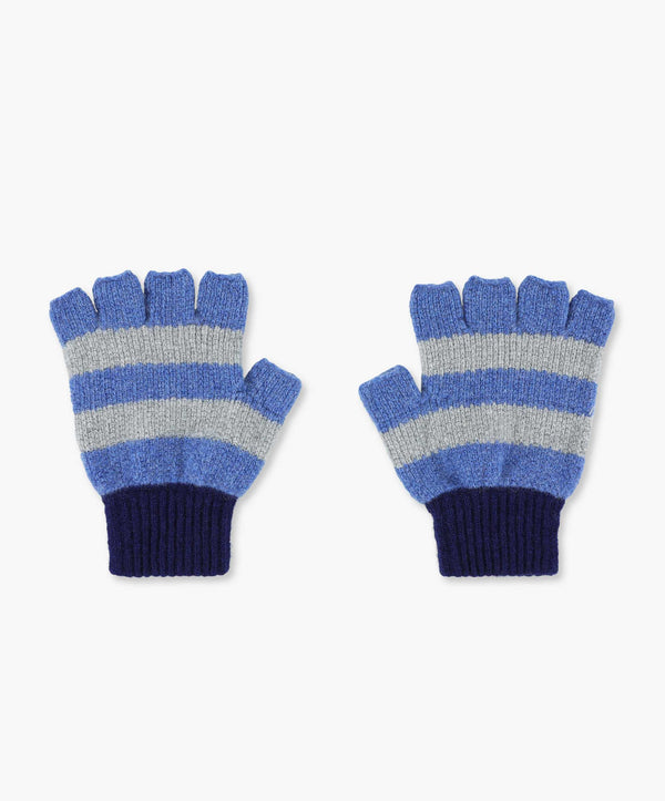 Striped No Fingers Gloves - Surf