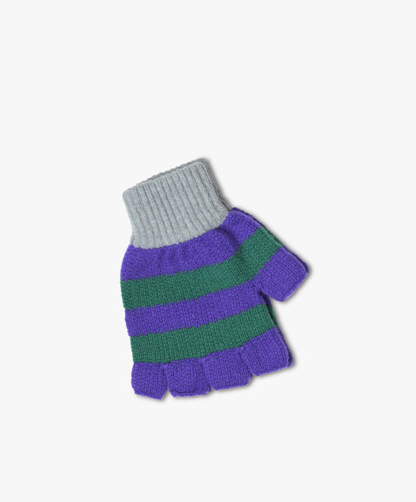 Striped No Fingers Gloves - Violet Eyes