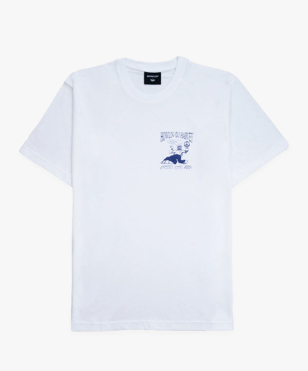 T-shirt With Purple Chest Logo  - White *Ltd
