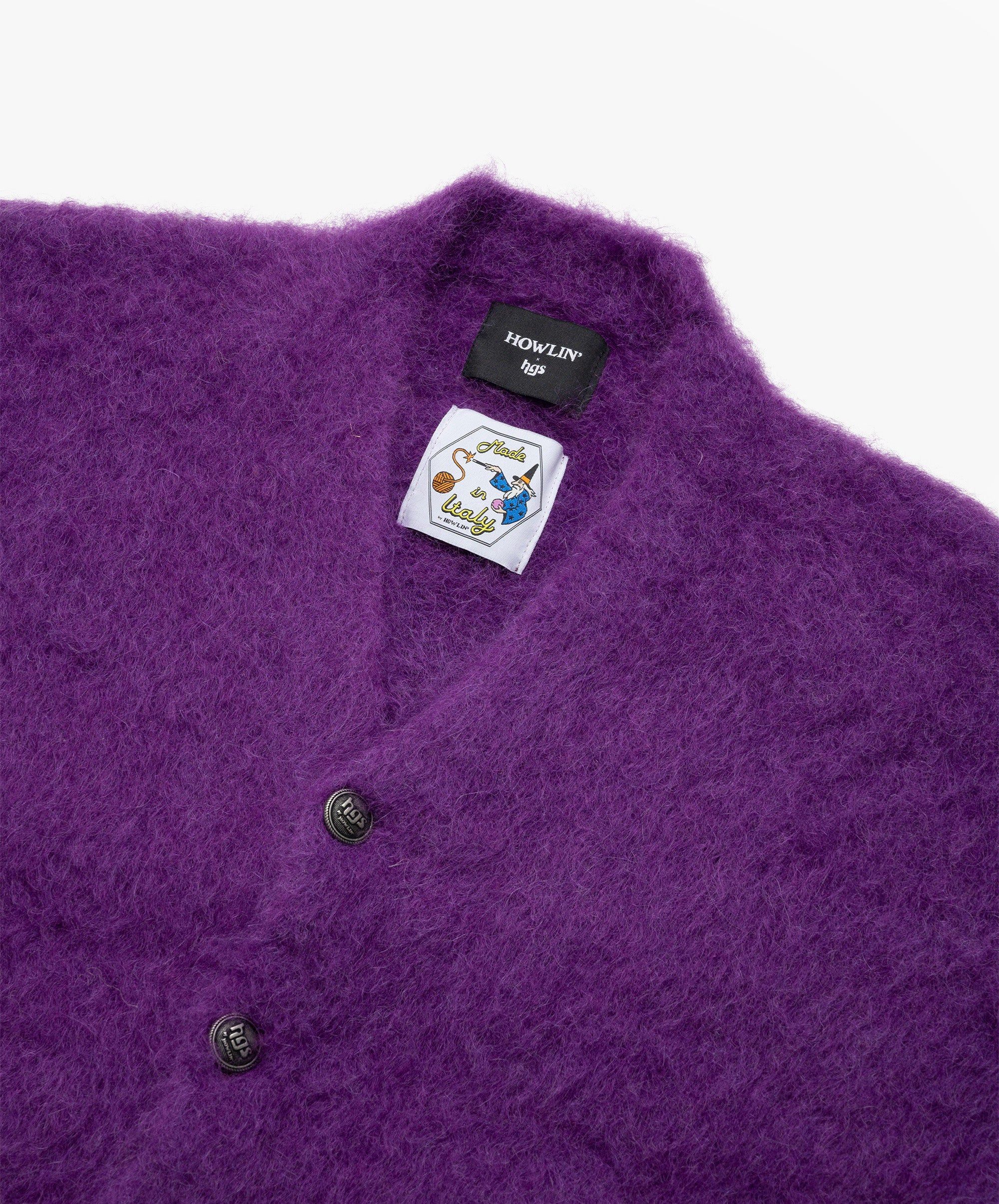 一番の贈り物 Supreme Brushed Mohair Cardigan Purple