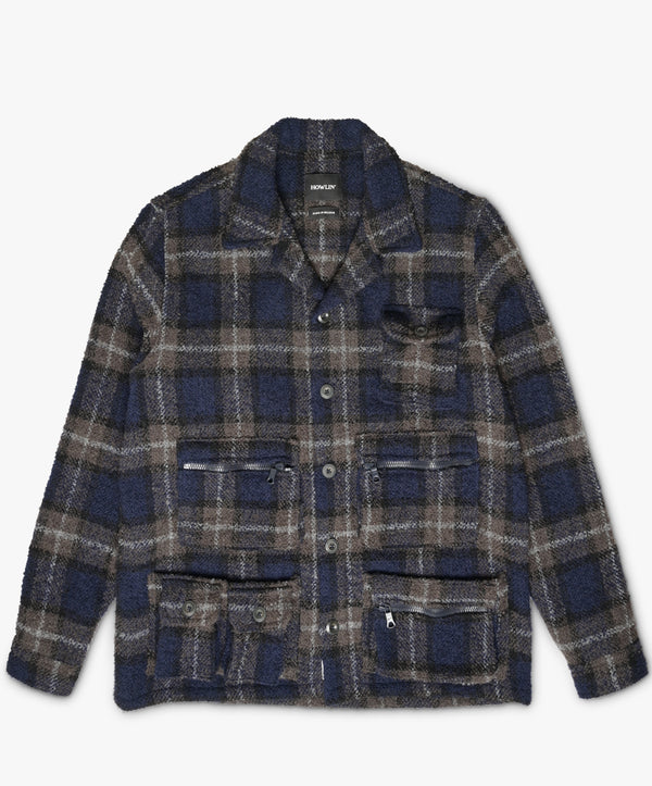 Check Wool Innerspace Shirt - Blue Check