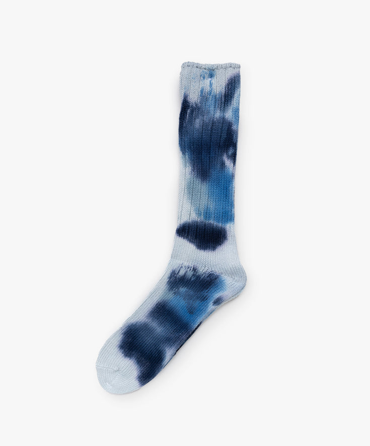 Scatter Dye Crew Socks - Blue