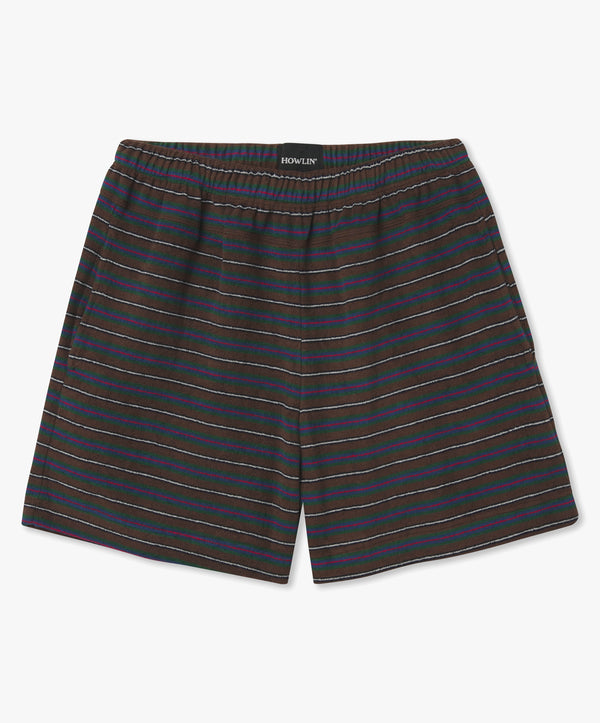 Towel Shorts Stripes - Brown Mind